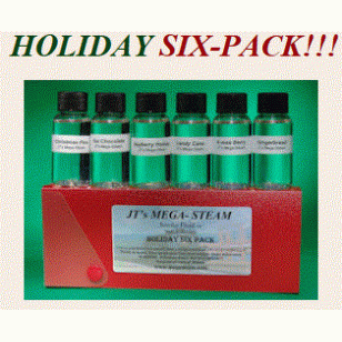 Holiday 6 Pack Mega Steam Train Smoke Fluid, Set of 6, 1 oz